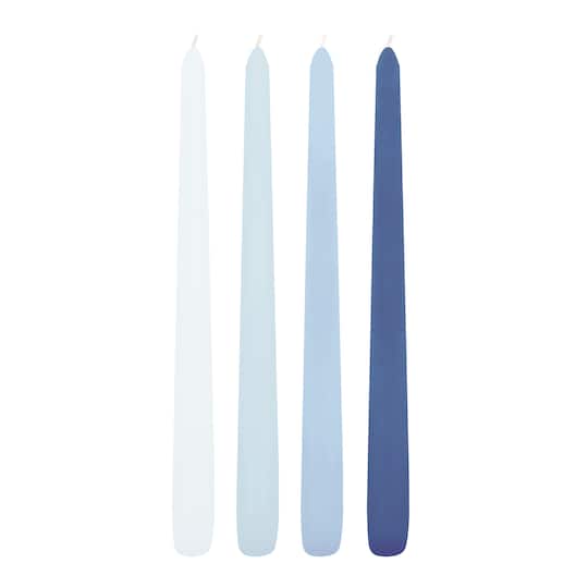10" Mixed Blue Taper Candles by Ashland®, 4ct.
